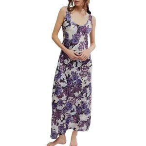 NEW Intimately FP Worth The Wait Floral Maxi Dress in‎ Dark Night Combo, Size M